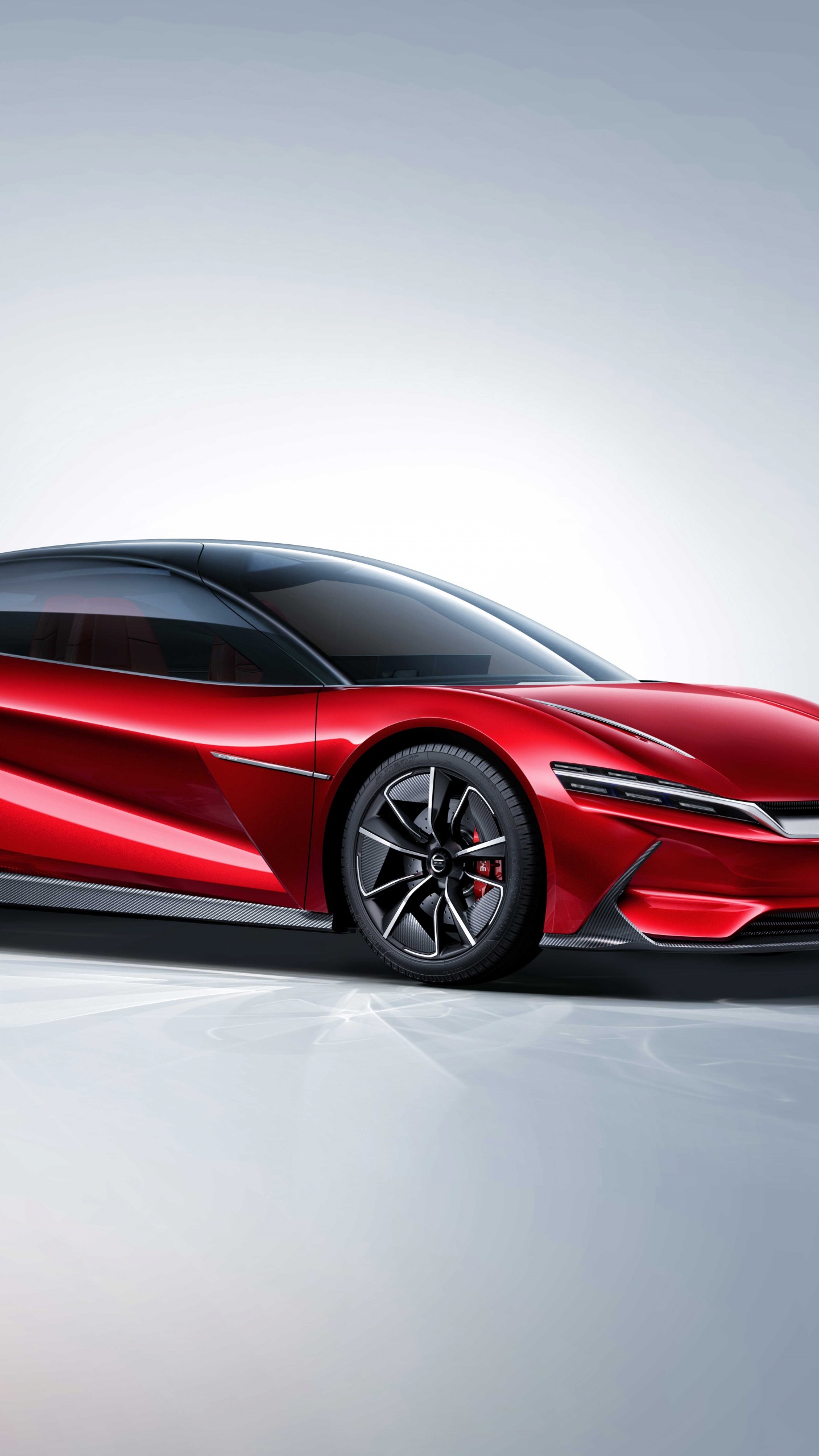 Ferrari 458 Italia Rojo Sobre Fondo Blanco.. Wallpaper in 1440x2560 Resolution