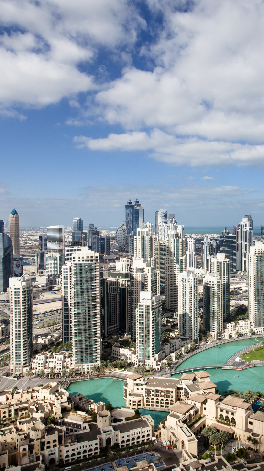 City Skyline Under Blue and White Sunny Cloudy Sky During Daytime. Wallpaper in 1080x1920 Resolution