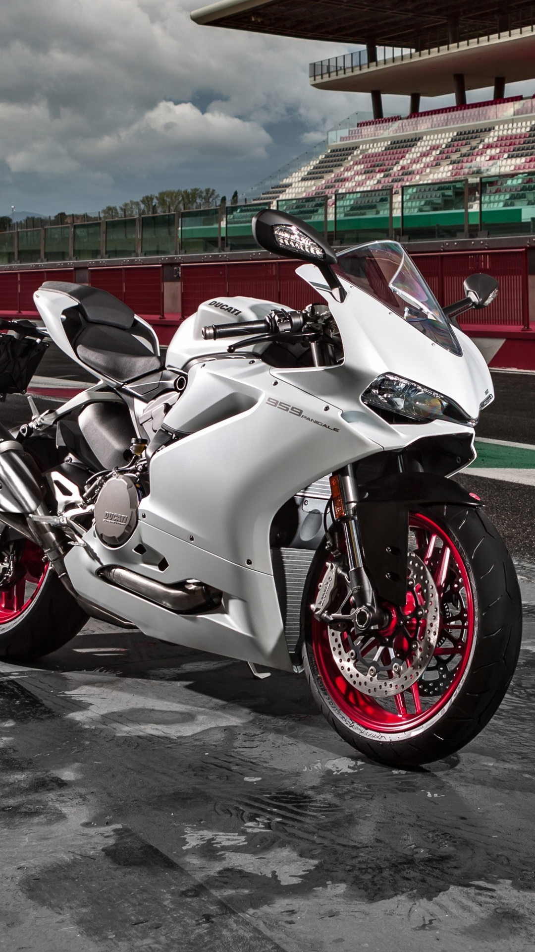 White Sports Bike Parked on Parking Lot During Daytime. Wallpaper in 1080x1920 Resolution