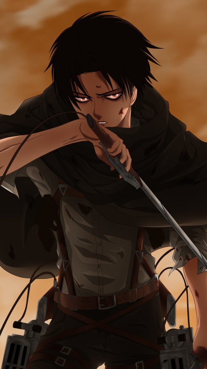 攻击的巨人, Levi, 笠阿克曼, Eren Yeager, 虚构的人物 壁纸 720x1280 允许