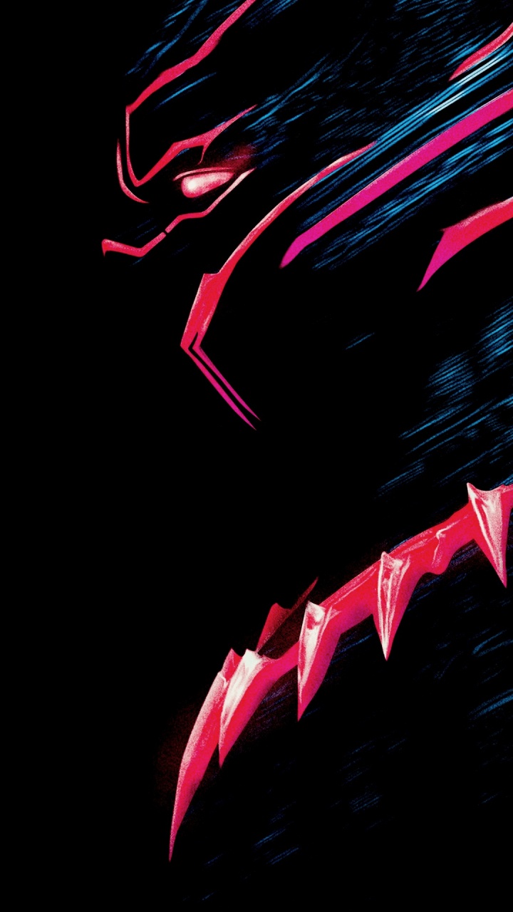 Black Panther, Art, Superhero, Marvel Comics, Graphic Design. Wallpaper in 720x1280 Resolution