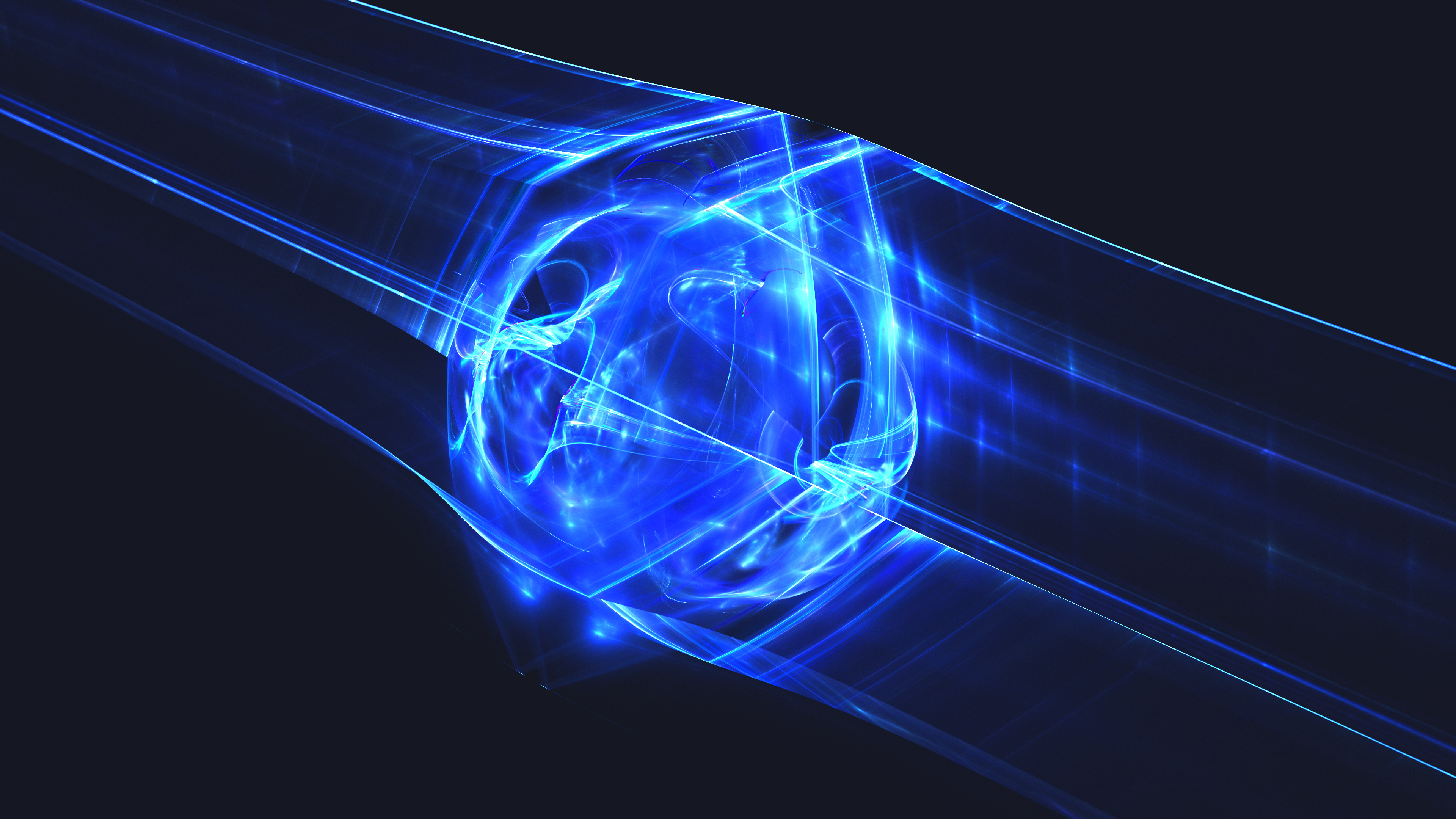 Blue and White Light Digital Wallpaper. Wallpaper in 3840x2160 Resolution