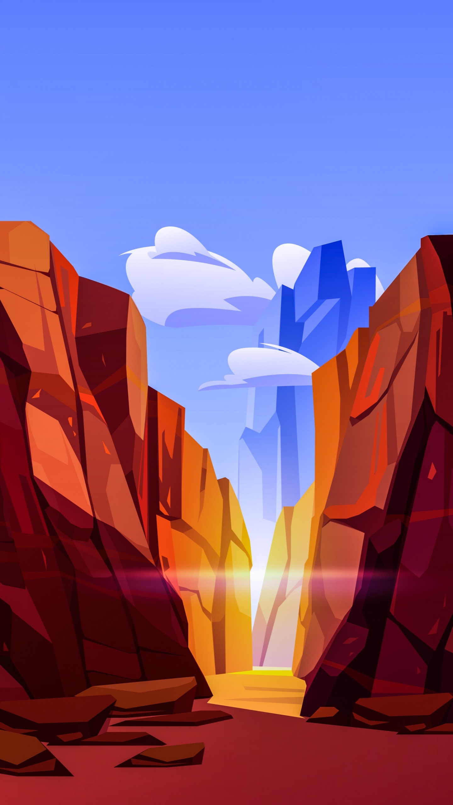 Dessin Animé Canyon, Grand Canyon, Graphiques Vectoriels, Illustration, Dessin. Wallpaper in 1440x2560 Resolution