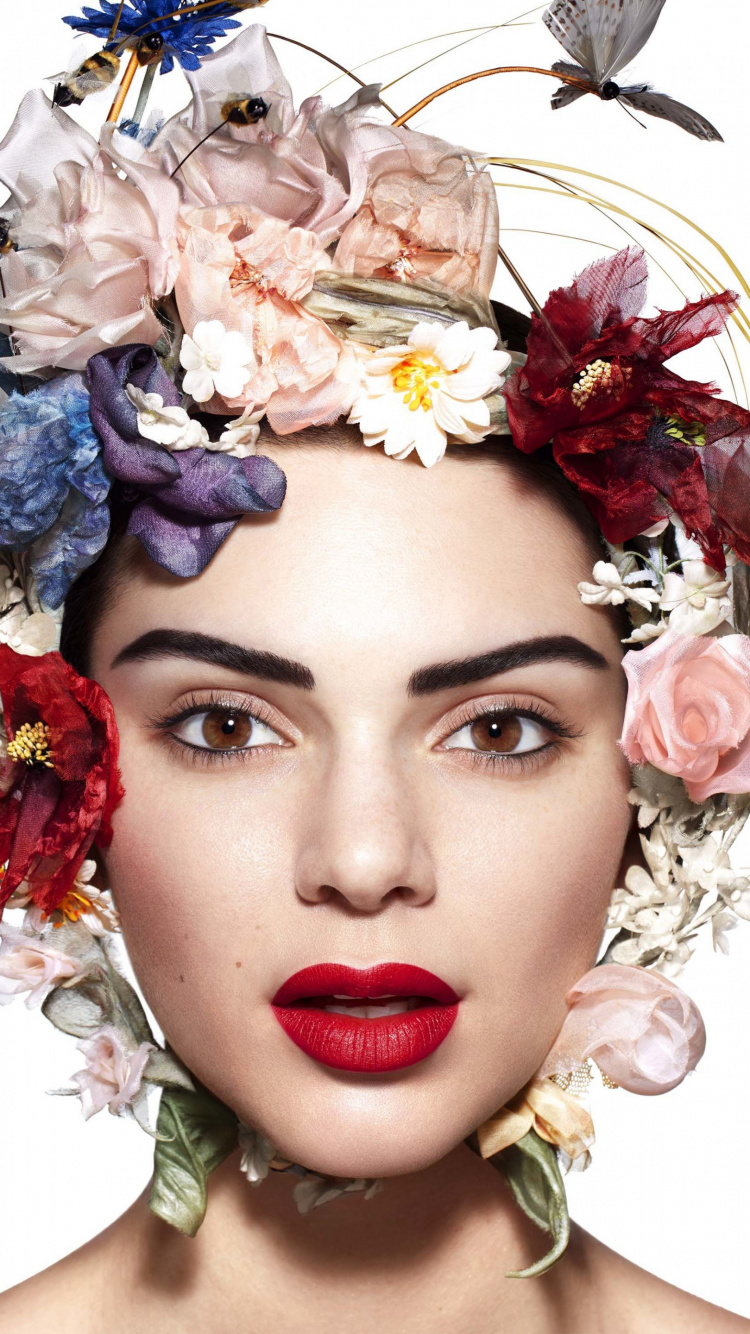 Celebrity, Flower, Eyelash, Petal, Fashion. Wallpaper in 750x1334 Resolution