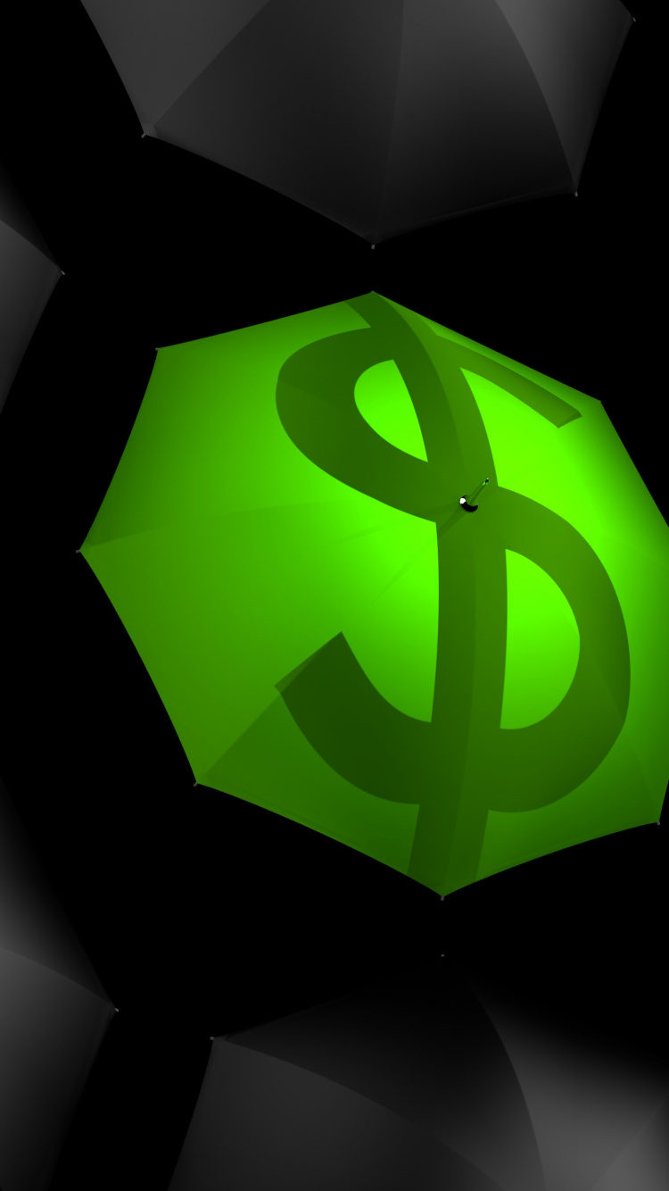 Ilustración 3d Verde y Negro. Wallpaper in 750x1334 Resolution