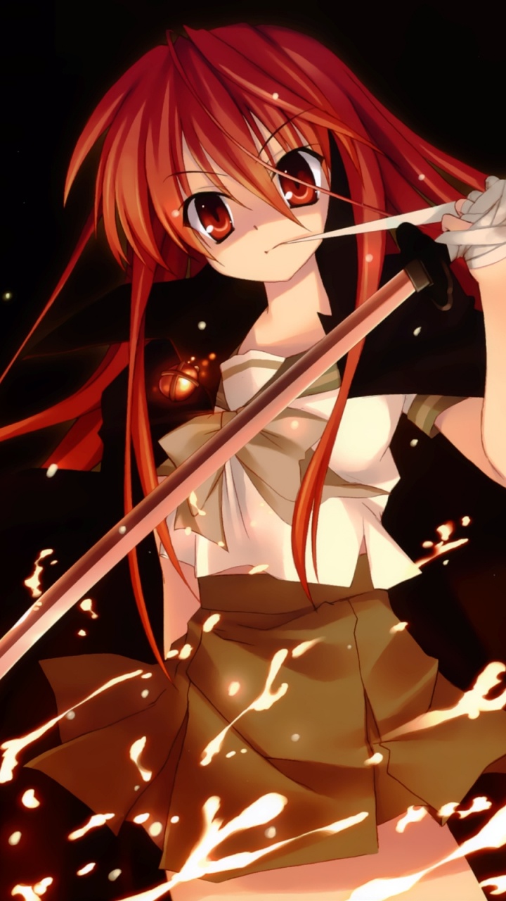 Braunhaarige Weibliche Anime-Figur. Wallpaper in 720x1280 Resolution