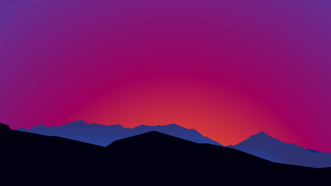 Silhouette of Mountain During Sunset. Wallpaper in 1280x720 Resolution