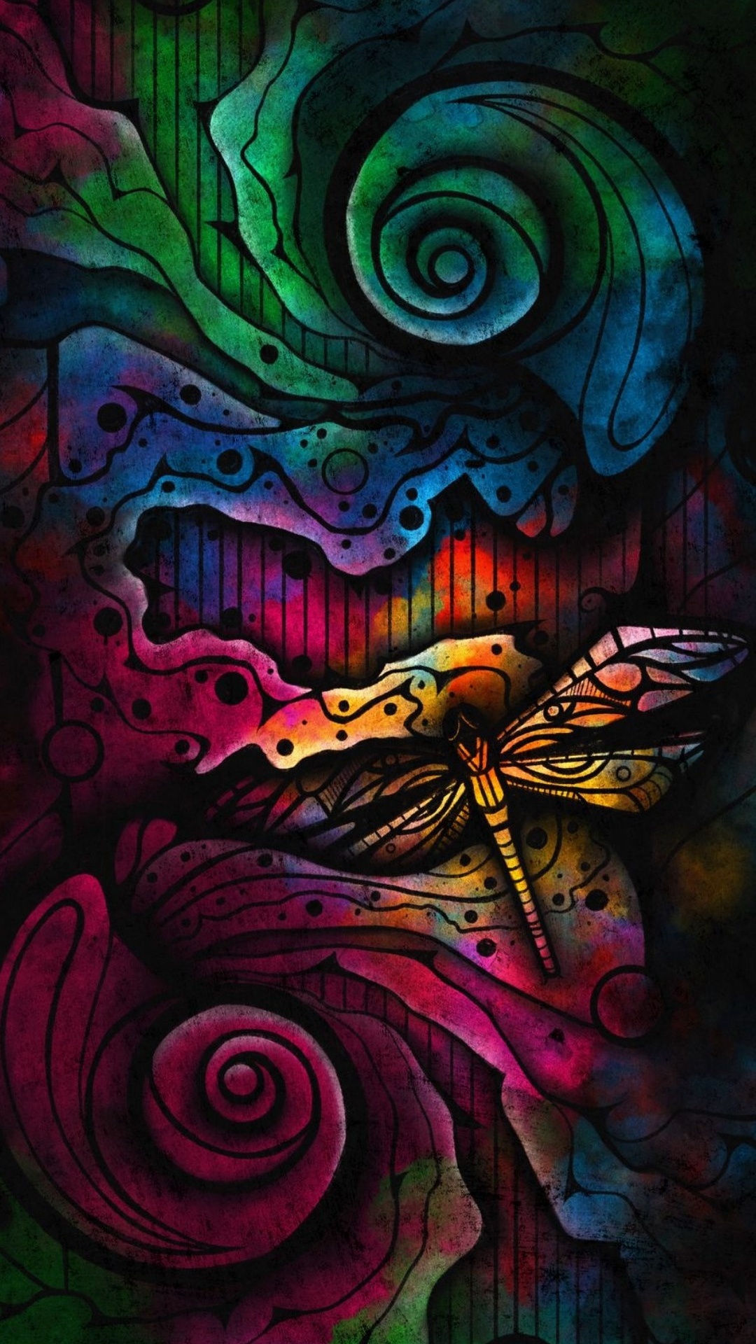 L'art Psychédélique, Arts Visuels, Peinture Acrylique, Art, Fenêtre. Wallpaper in 1080x1920 Resolution