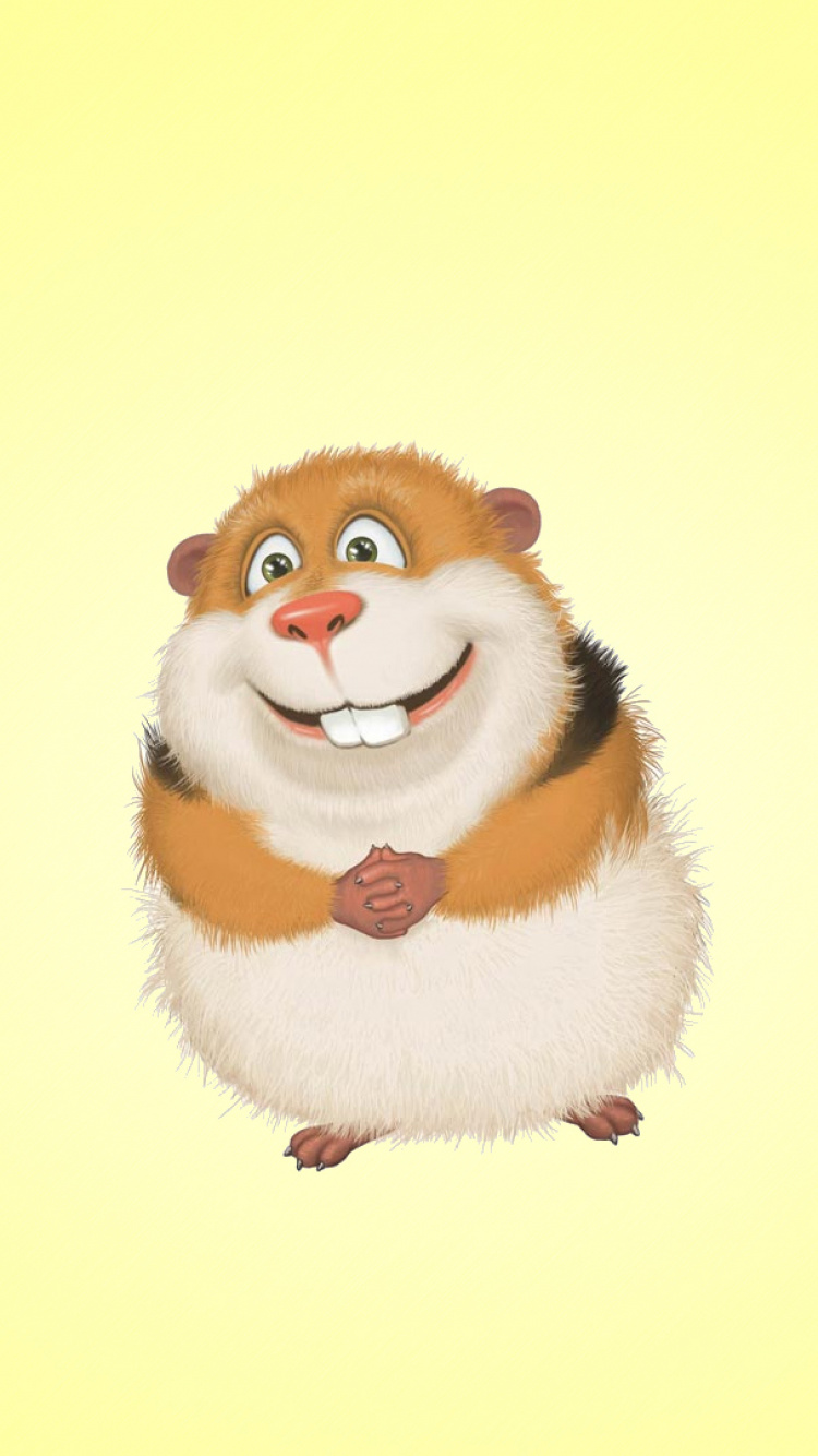 White and Brown Bird Cartoon Character. Wallpaper in 750x1334 Resolution