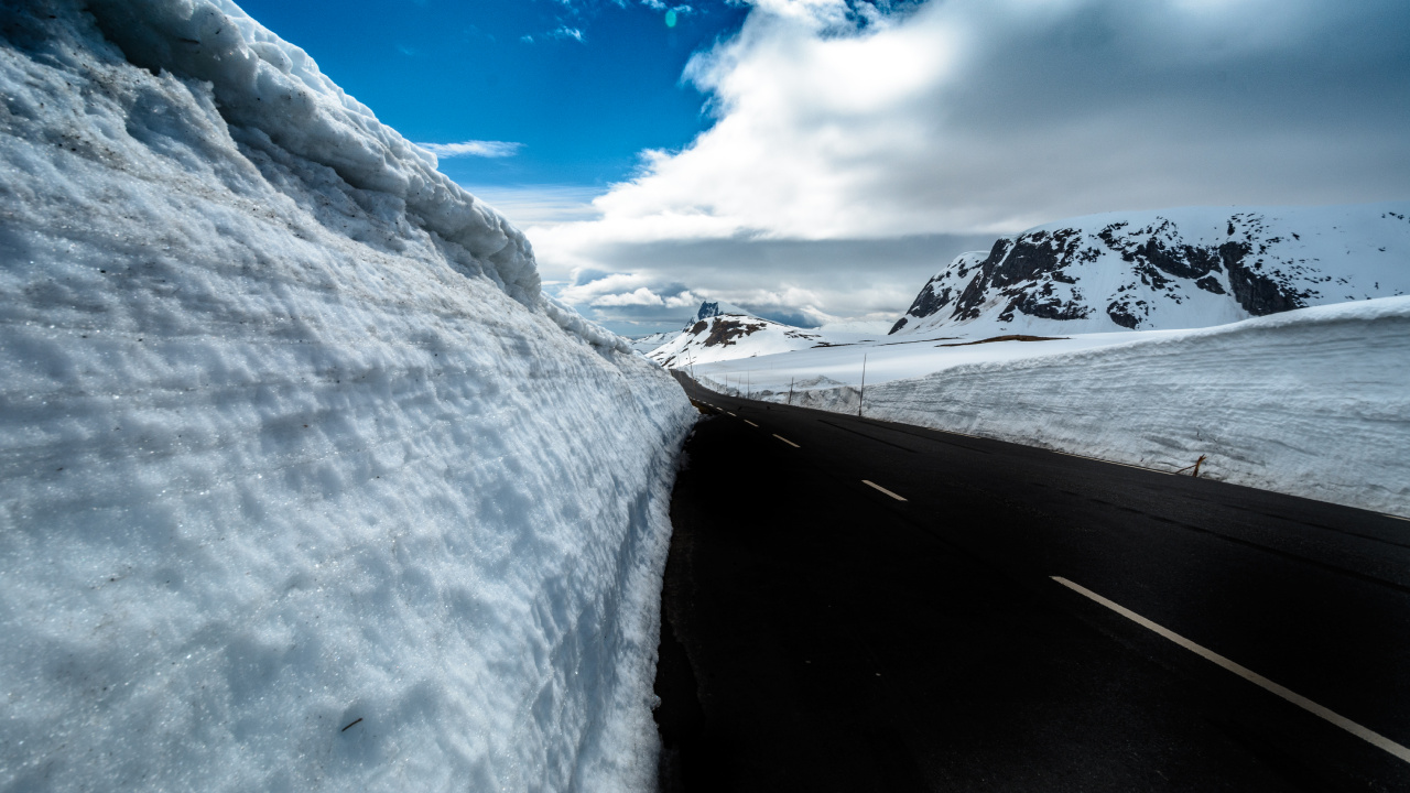 Ice, Mountain, Snow, Ice Cap, Mountainous Landforms. Wallpaper in 1280x720 Resolution