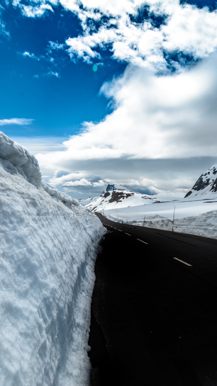 Schnee, Eiskappe, Bergigen Landschaftsformen, Gletscher, Winter. Wallpaper in 720x1280 Resolution