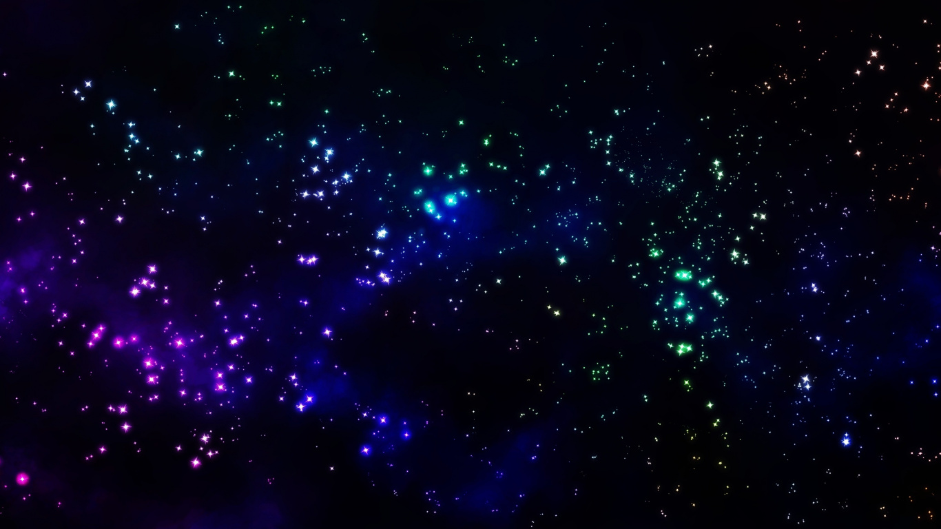 Purple and Black Starry Night. Wallpaper in 1366x768 Resolution