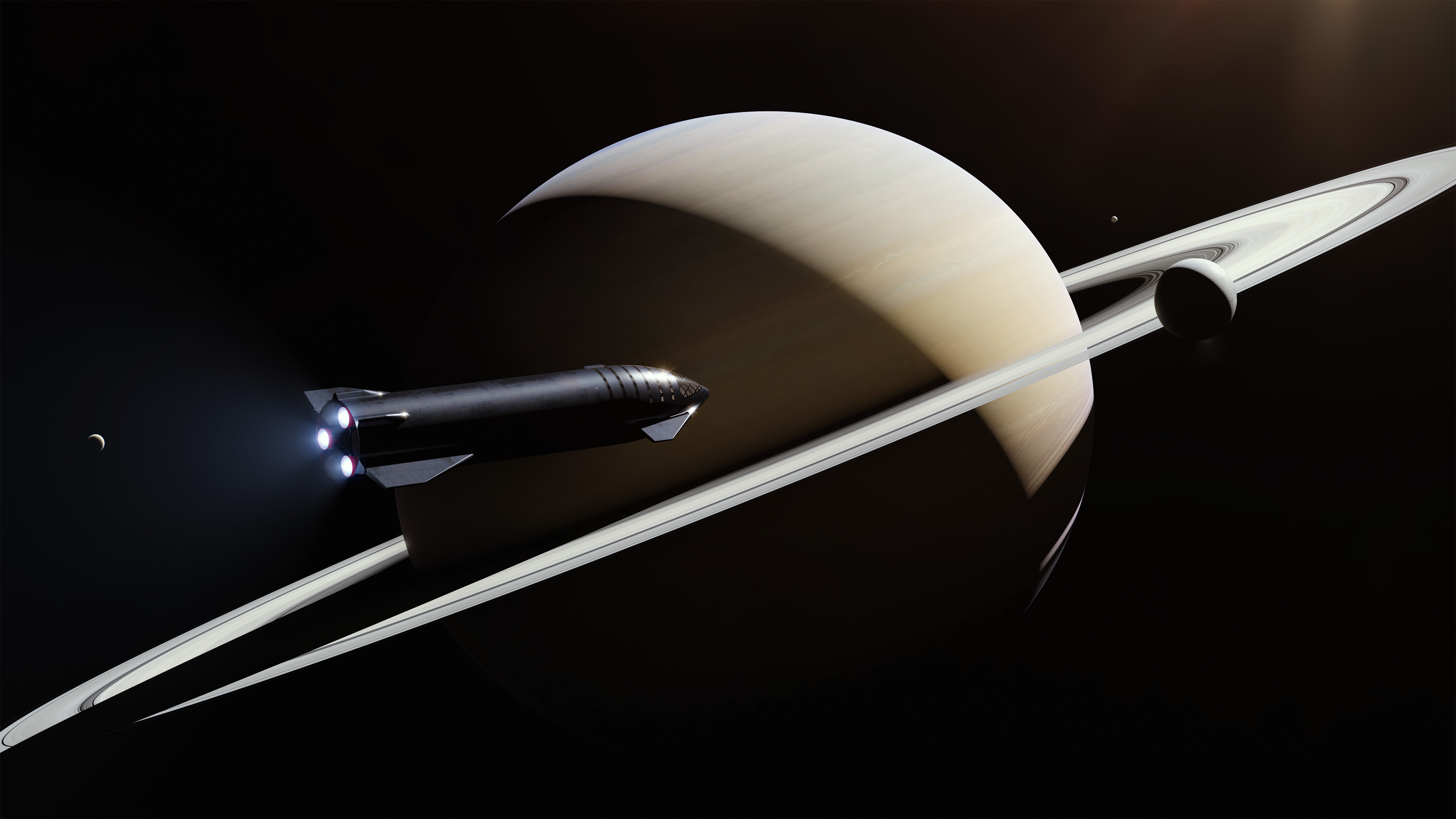 飞船, SpaceX, Spacex船员1, 土星v, 火箭 壁纸 3840x2160 允许