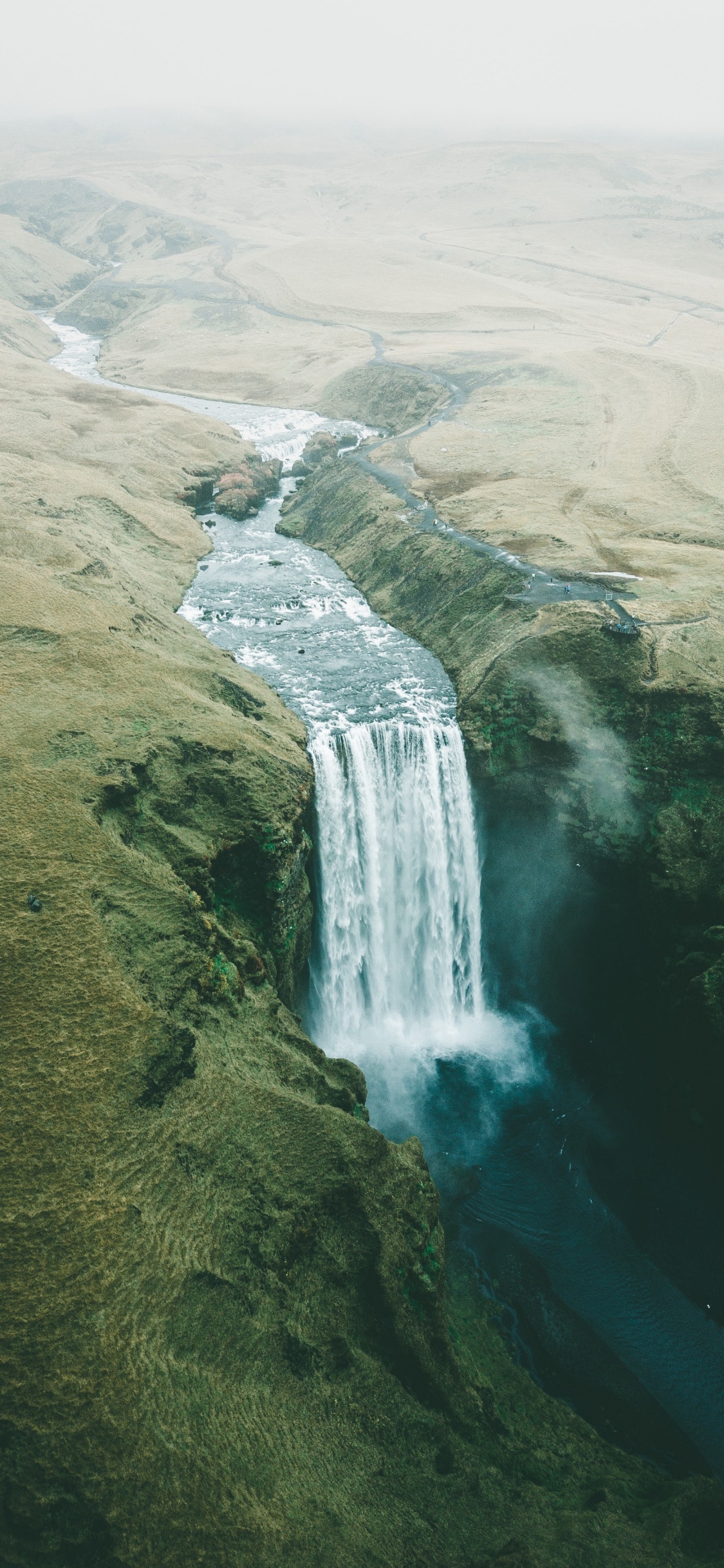 Wasserfall, Natur, Wasserressourcen, Gewässer, Wasser. Wallpaper in 1125x2436 Resolution