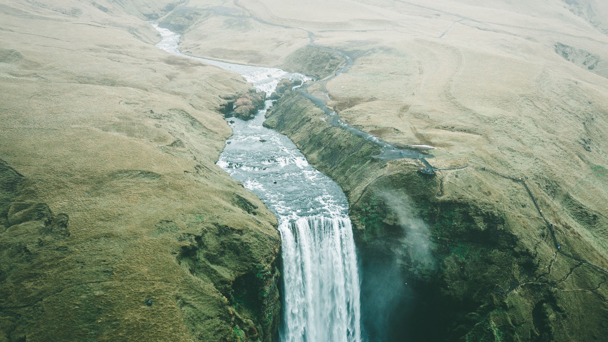 Wasserfall, Natur, Wasserressourcen, Gewässer, Wasser. Wallpaper in 2560x1440 Resolution