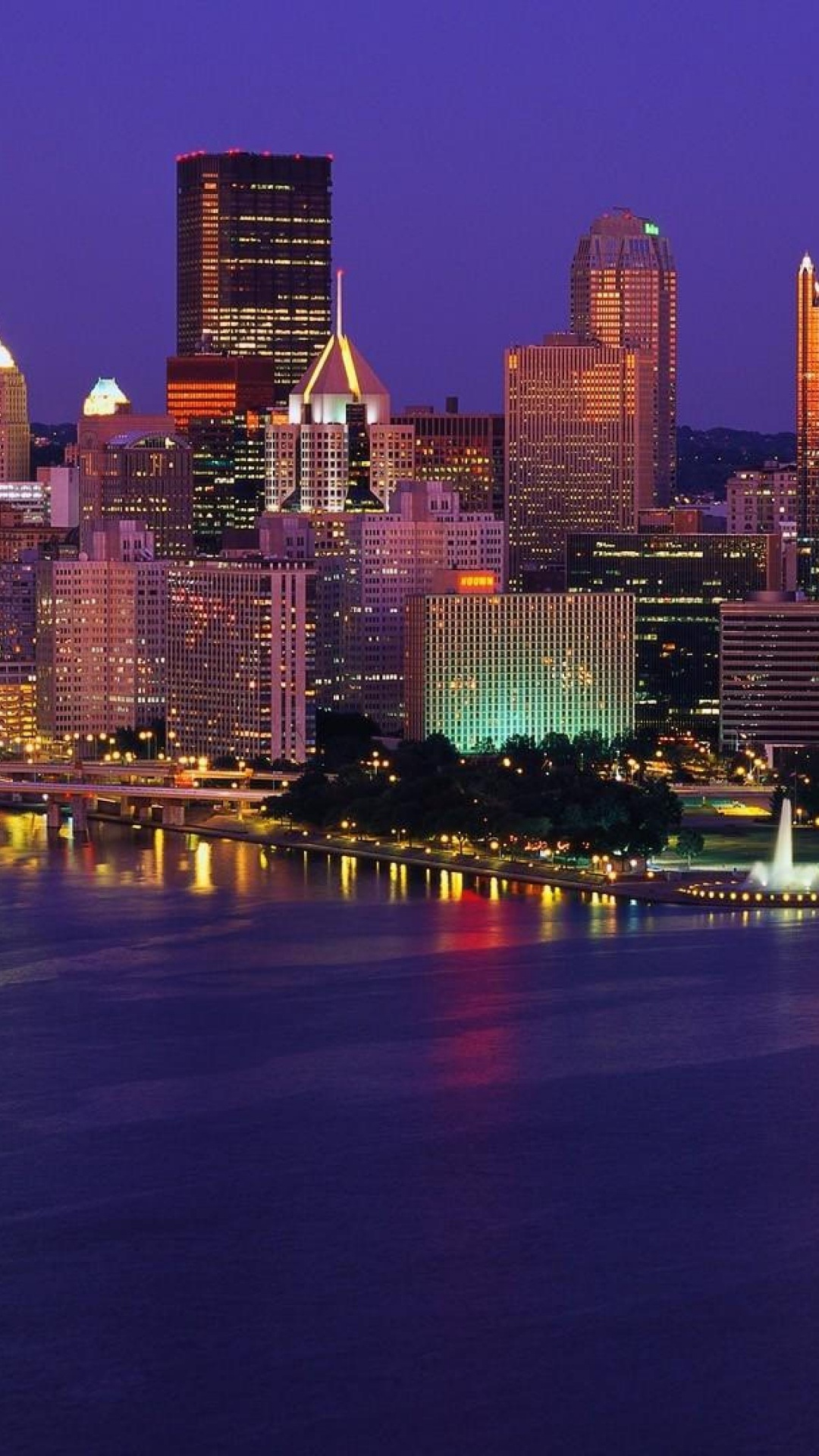 City Skyline During Night Time. Wallpaper in 1080x1920 Resolution