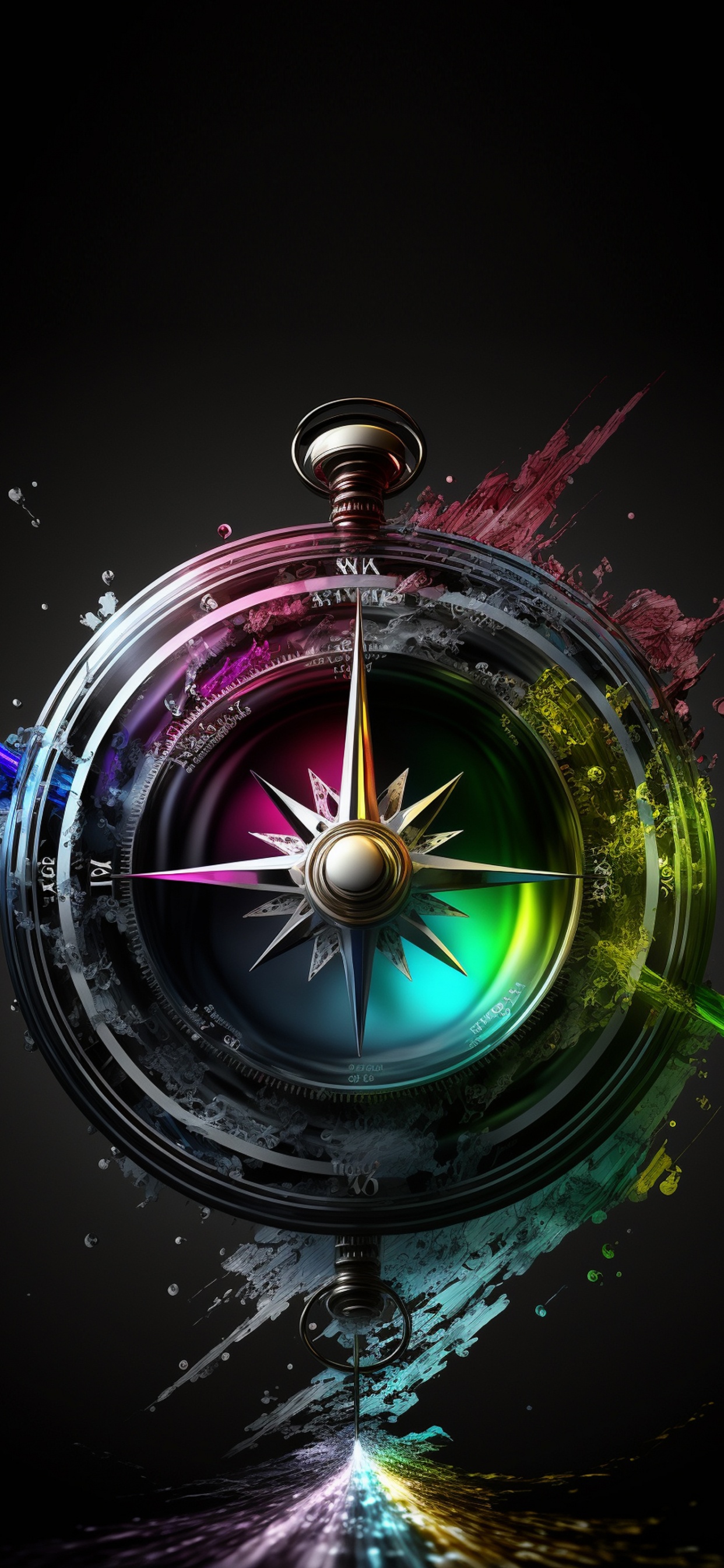 Grafik-design, Design, Kreis, Fraktale Kunst, Kompass. Wallpaper in 1242x2688 Resolution