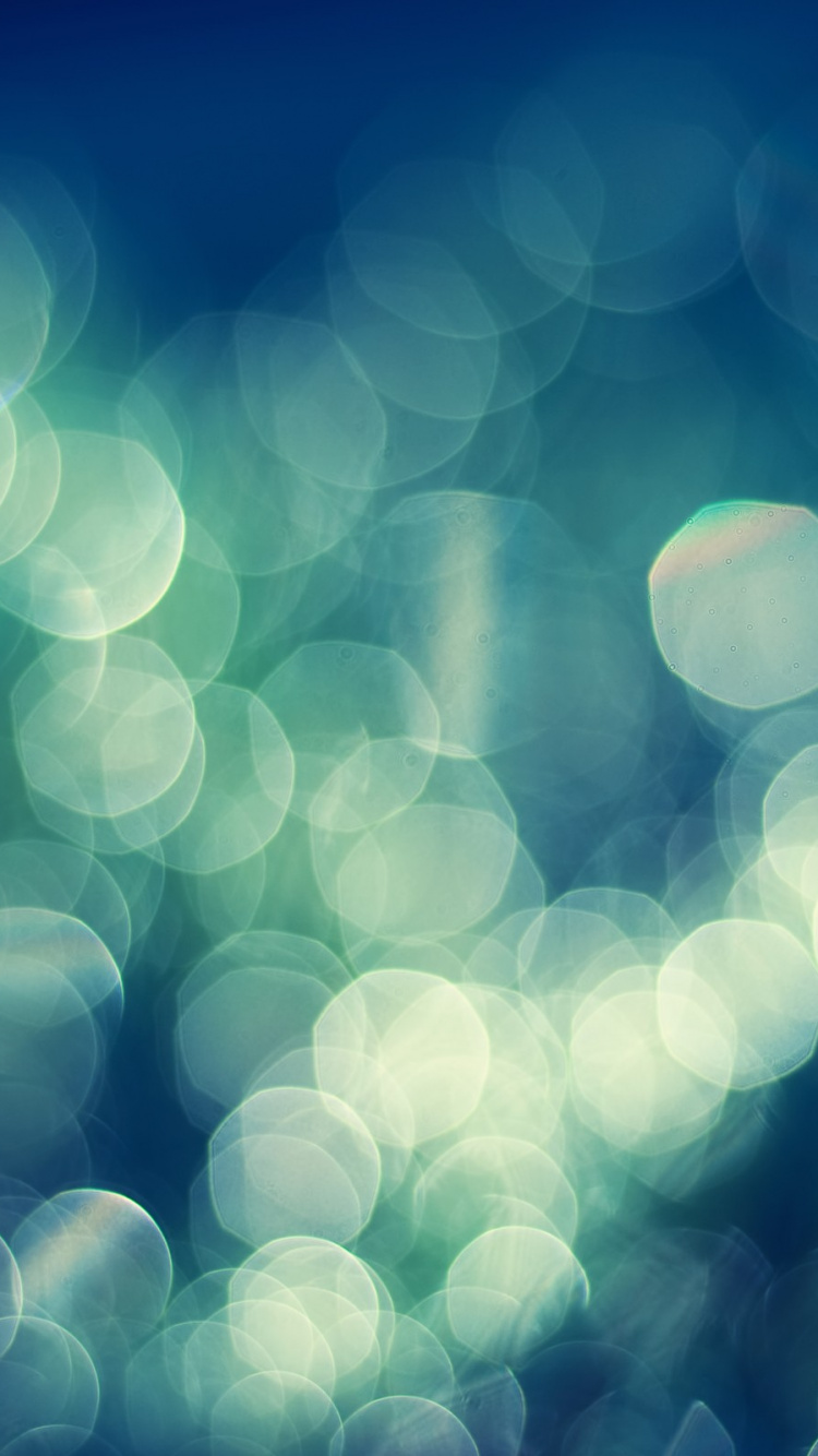 Luces Bokeh Blancas y Verdes. Wallpaper in 750x1334 Resolution