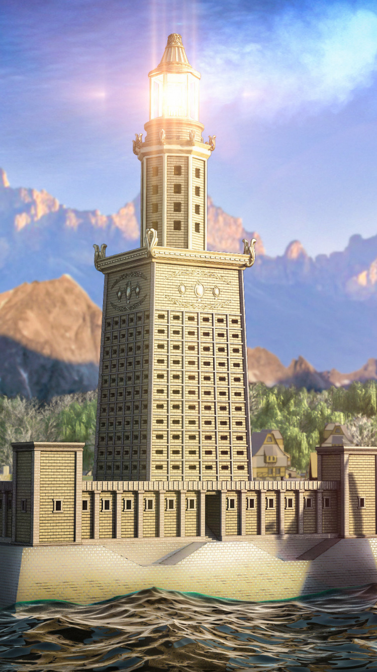 Weißes Und Braunes Betongebäude in Der Nähe Eines Gewässers Tagsüber. Wallpaper in 750x1334 Resolution