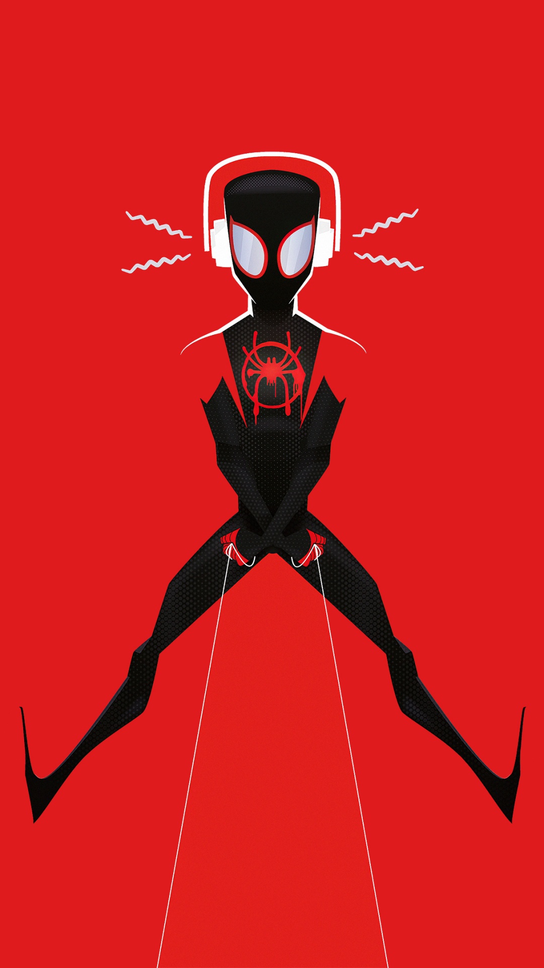 Illustration de Monstre Rouge et Noir. Wallpaper in 1080x1920 Resolution