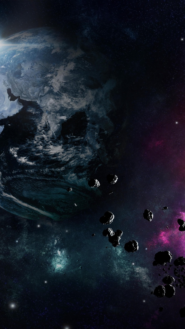 Ilustración de Galaxia Púrpura y Negra. Wallpaper in 720x1280 Resolution