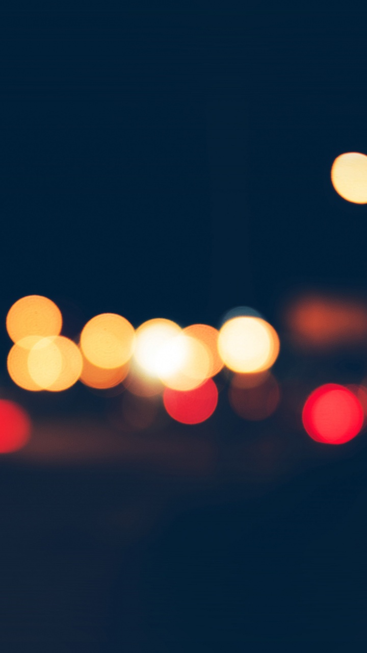 Fotografía Bokeh de Luces Naranjas.. Wallpaper in 720x1280 Resolution