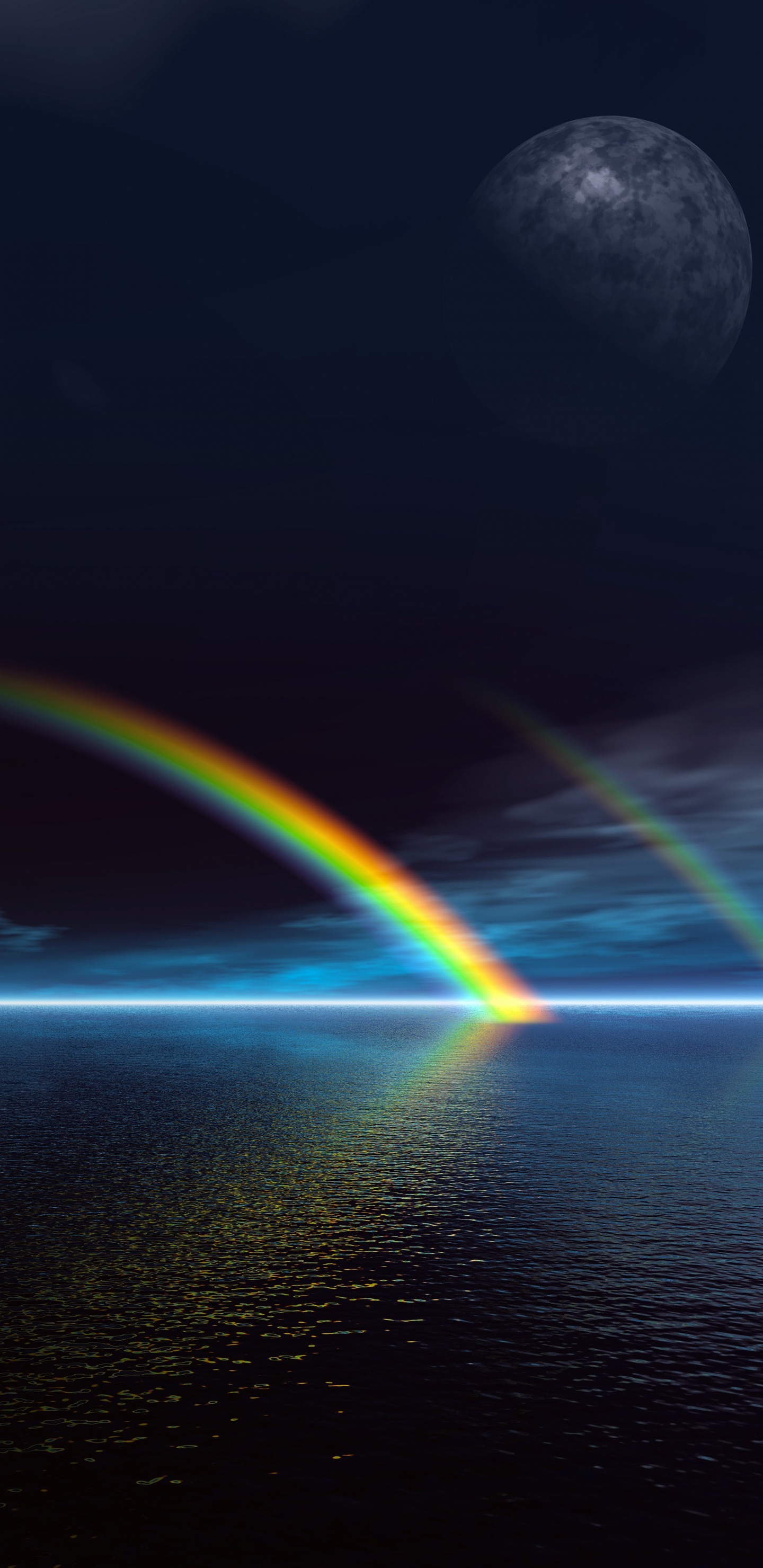 Gotas de Agua Sobre la Superficie Negra. Wallpaper in 1440x2960 Resolution