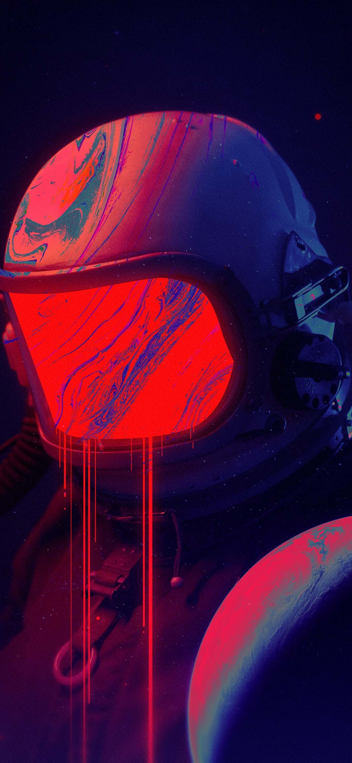 Astronaut, Poster, Melohendrix, Space, Automotive Lighting. Wallpaper in 1125x2436 Resolution