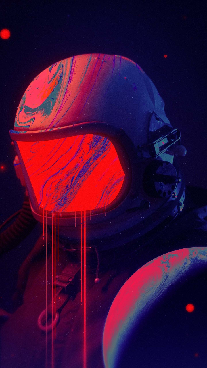 Astronaut, Poster, Melohendrix, Space, Automotive Lighting. Wallpaper in 720x1280 Resolution