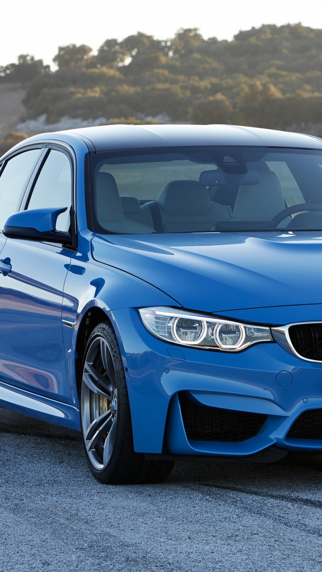 Blue Bmw m 3 on Road During Daytime. Wallpaper in 1080x1920 Resolution