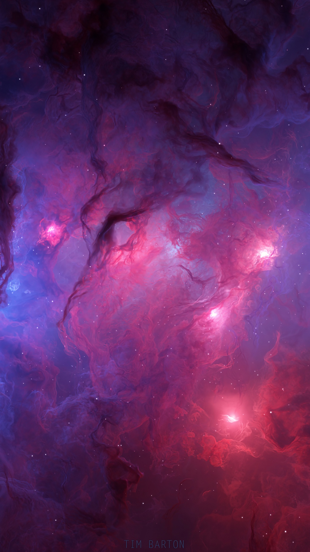 Digital Art, Atmosphere, Purple, Pink, Water. Wallpaper in 1080x1920 Resolution