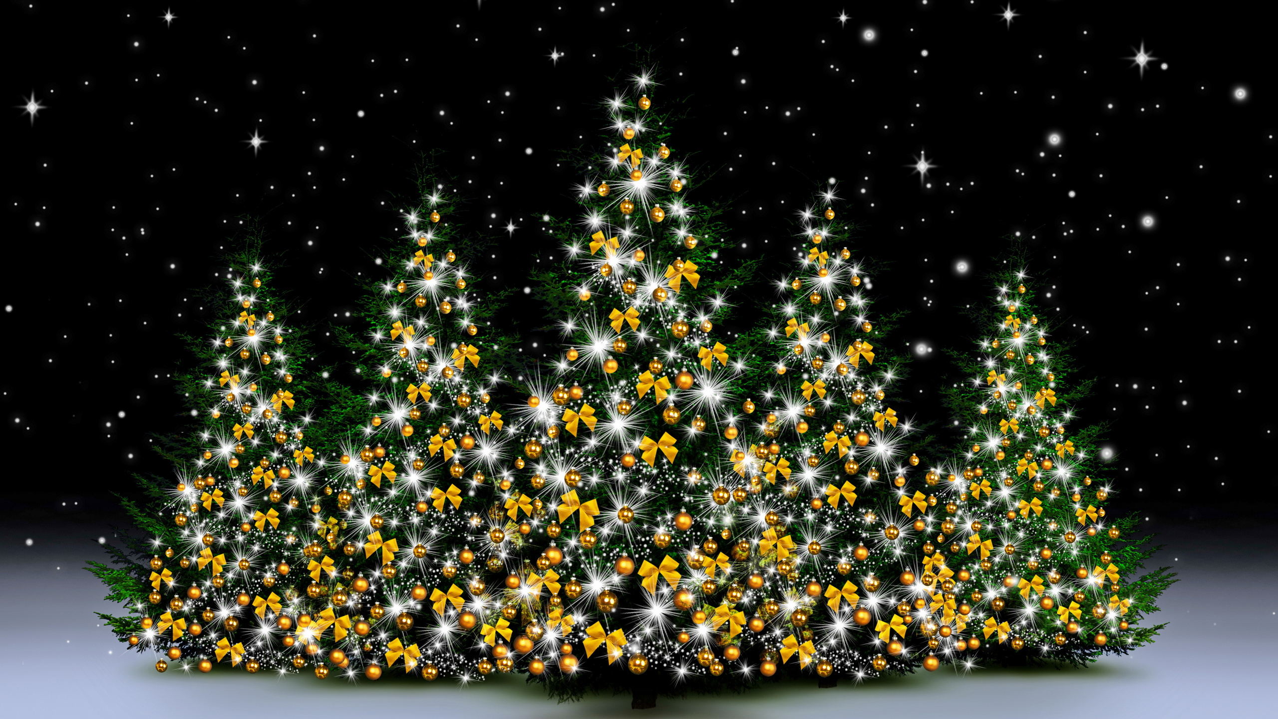 Christmas Day, New Year, Christmas Decoration, Christmas Tree, Tree. Wallpaper in 2560x1440 Resolution