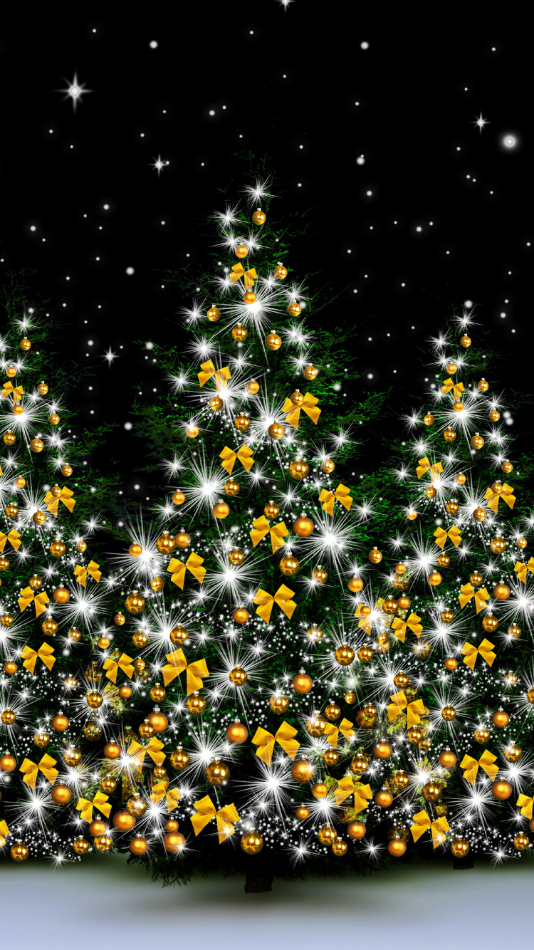 Weihnachten, Neujahr, Weihnachtsdekoration, Weihnachtsbaum, Baum. Wallpaper in 750x1334 Resolution