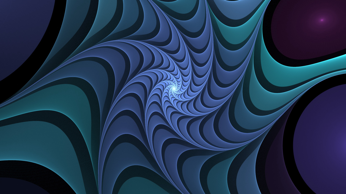 紫色的, 分形, 水上, 紫罗兰色, 对称 壁纸 1366x768 允许