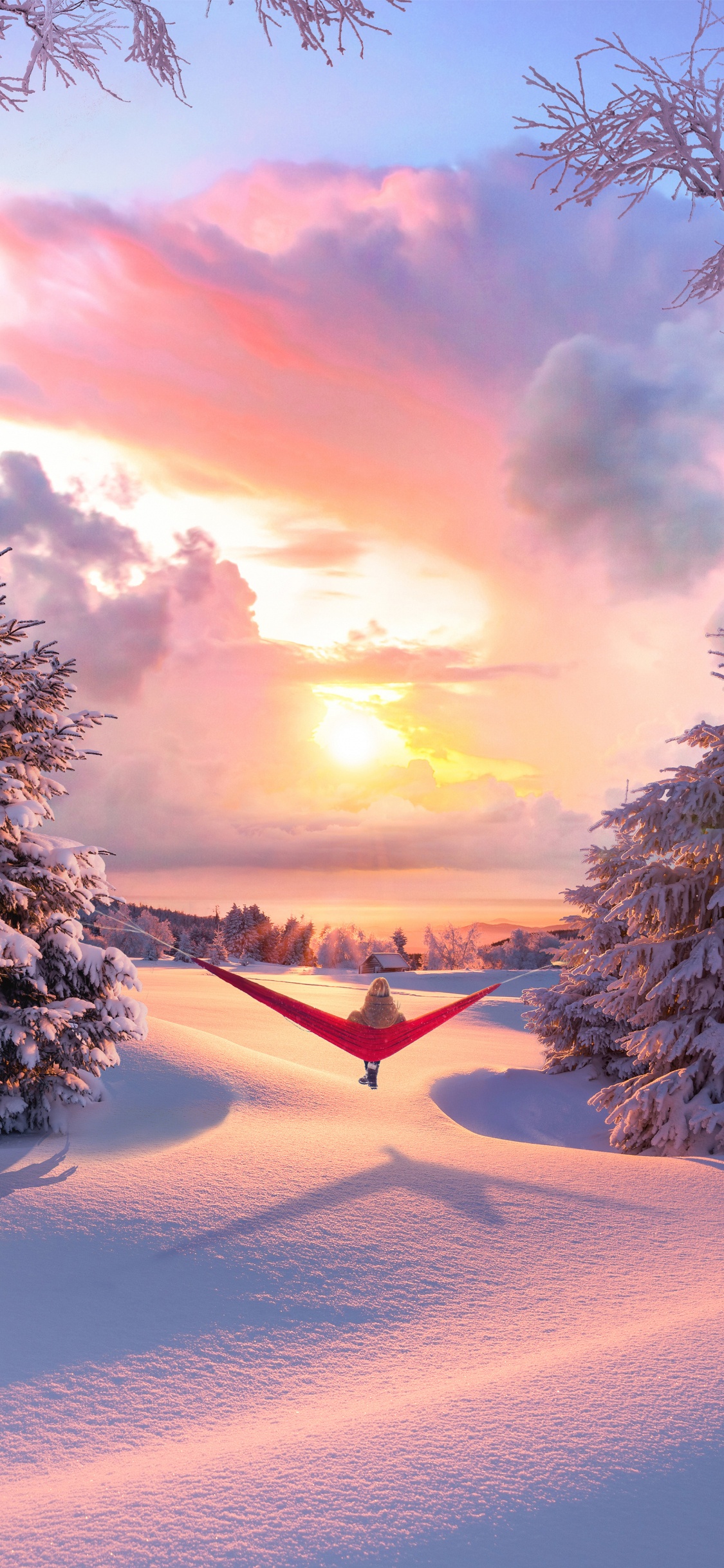 Hiver Esthétique, Esthétique, Hiver, Neige, Atmosphère. Wallpaper in 1125x2436 Resolution