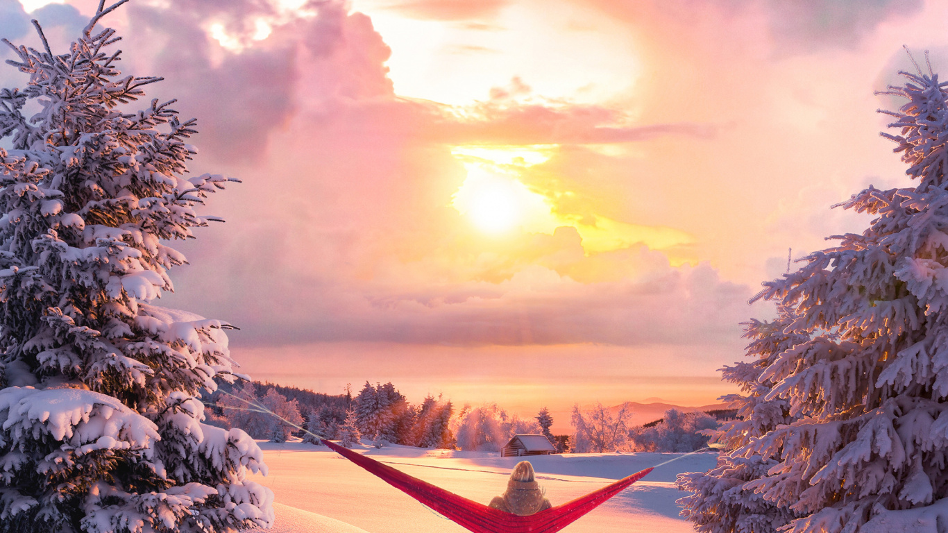 Hiver Esthétique, Esthétique, Hiver, Neige, Atmosphère. Wallpaper in 1366x768 Resolution