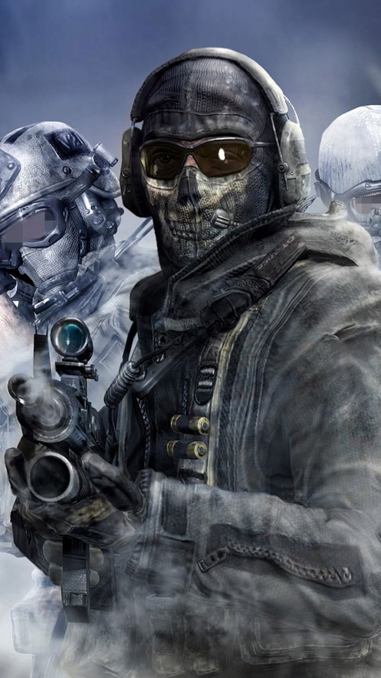 Call of Duty Ghosts, Call of Duty Modern Warfare 2, Call of Duty Black Ops, Call of Duty, Soldier. Wallpaper in 750x1334 Resolution