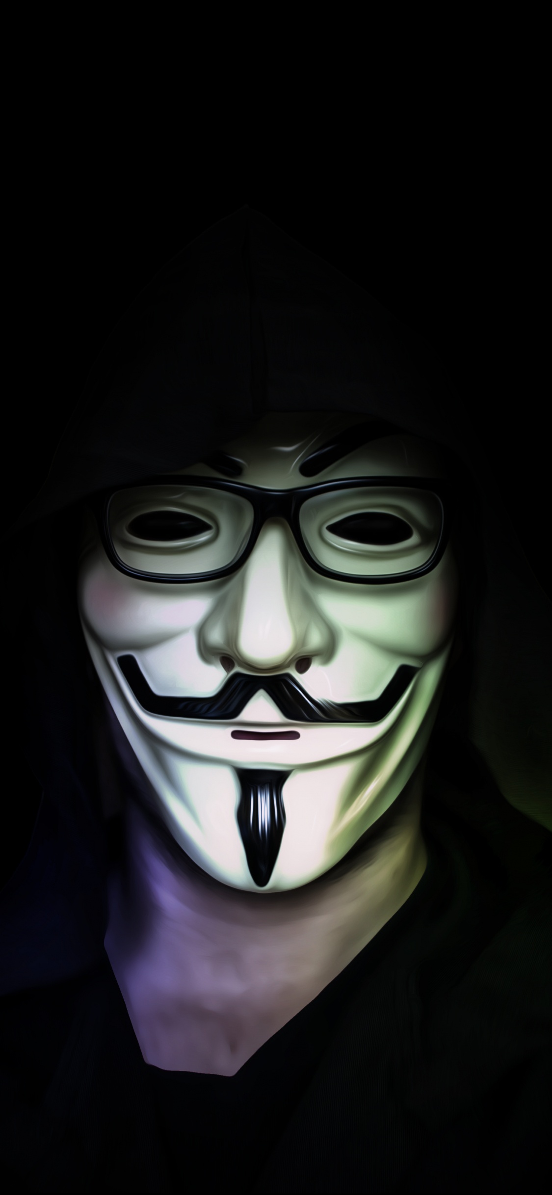 Person Mit Schwarz-weißer Maske. Wallpaper in 1125x2436 Resolution