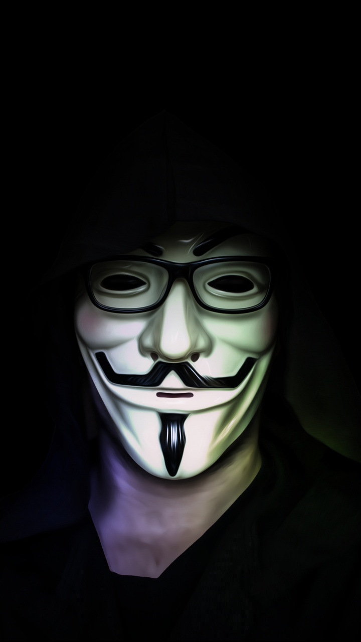 Person Mit Schwarz-weißer Maske. Wallpaper in 720x1280 Resolution