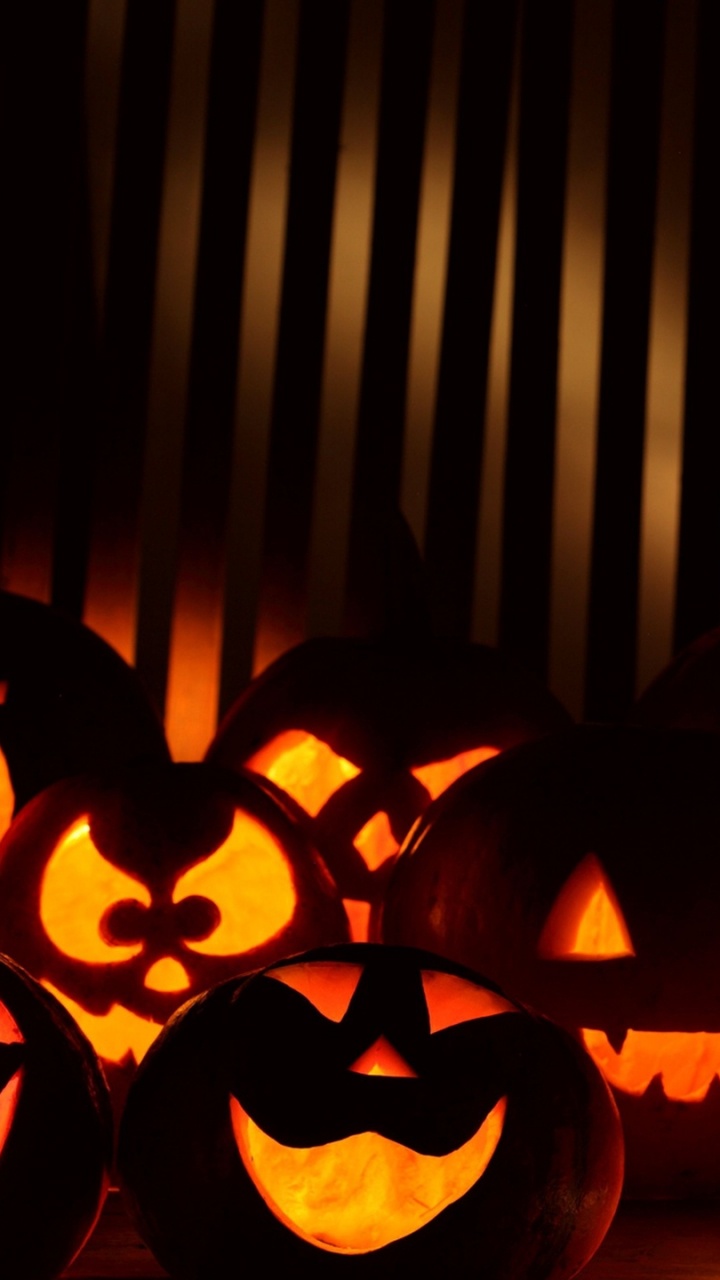 Calabaza, Cucurbita, Talla, Jack O'lantern, Halloween. Wallpaper in 720x1280 Resolution