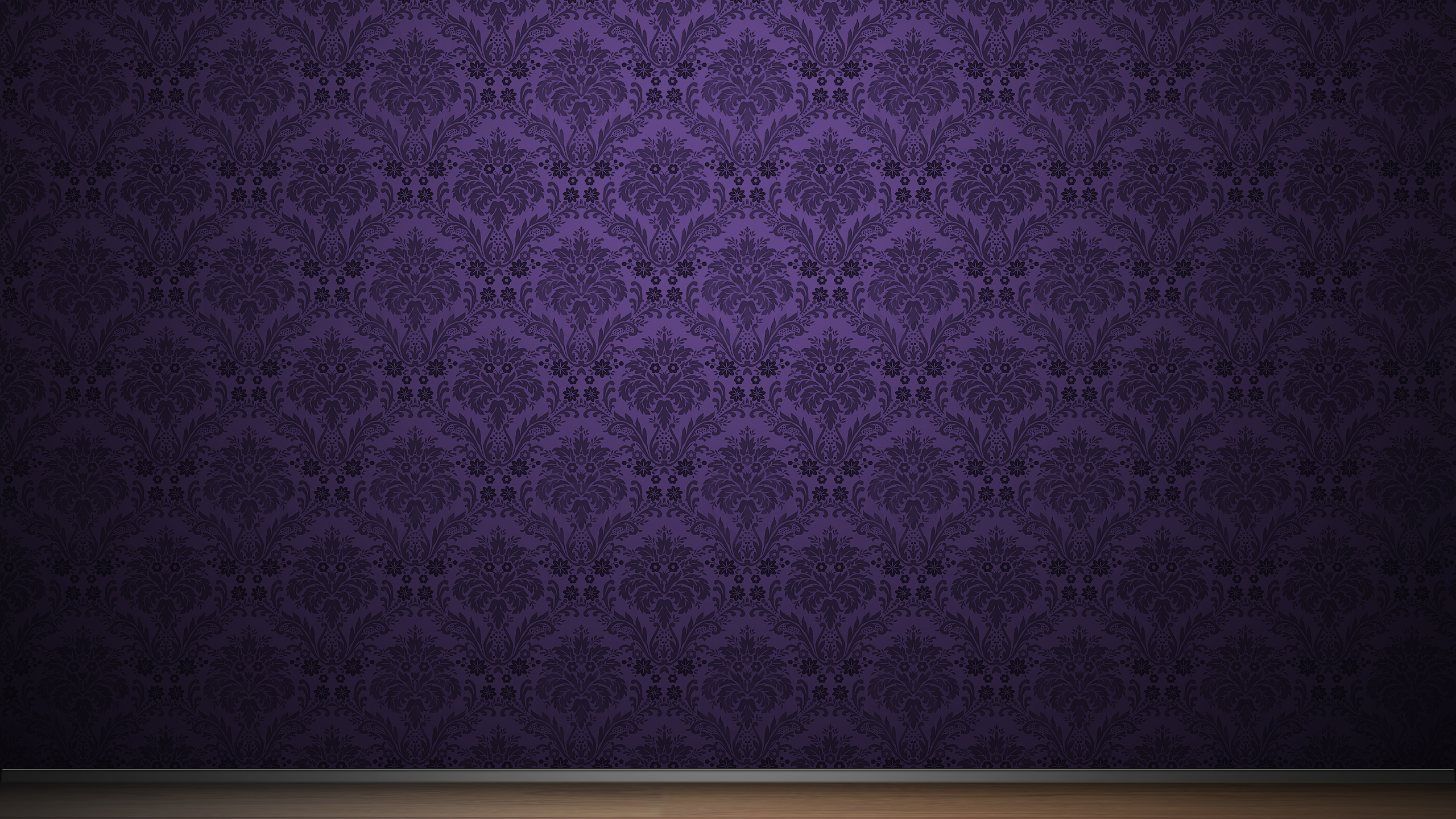 Textil Floral Morado y Negro. Wallpaper in 2560x1440 Resolution