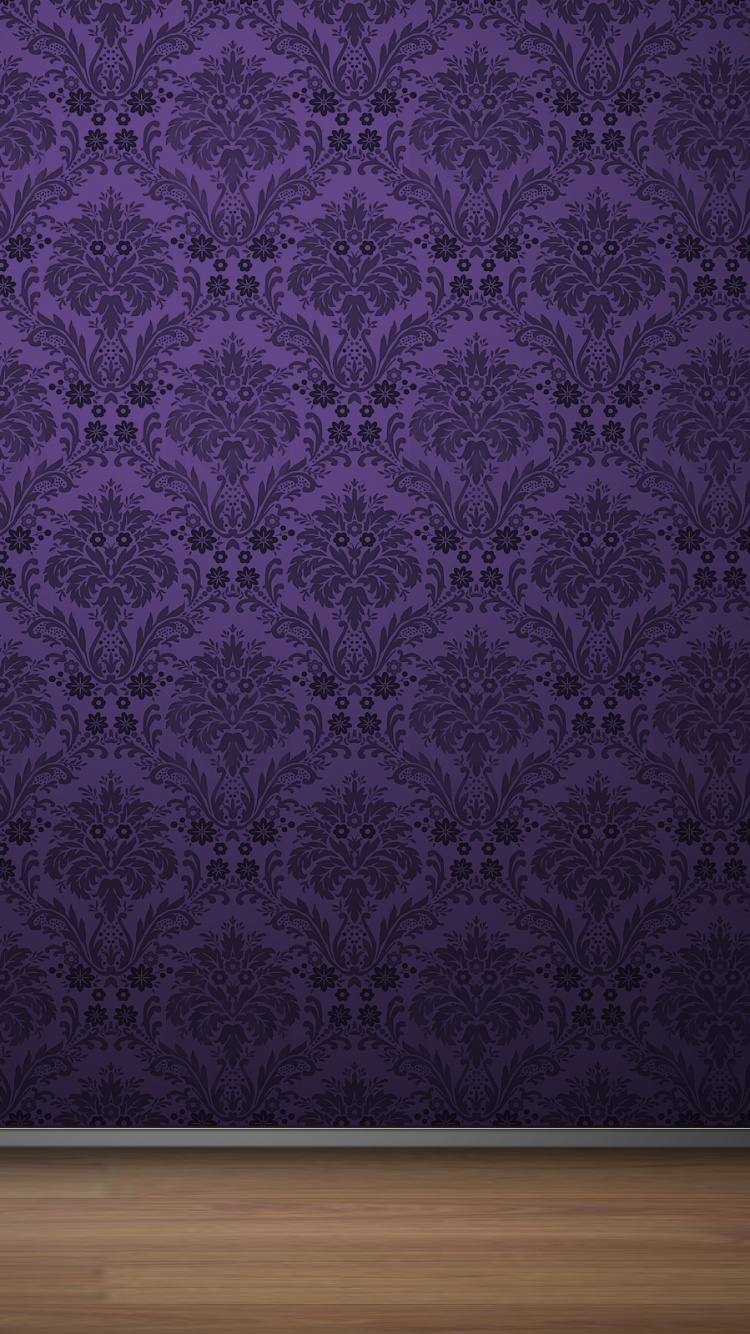 Textil Floral Morado y Negro. Wallpaper in 750x1334 Resolution