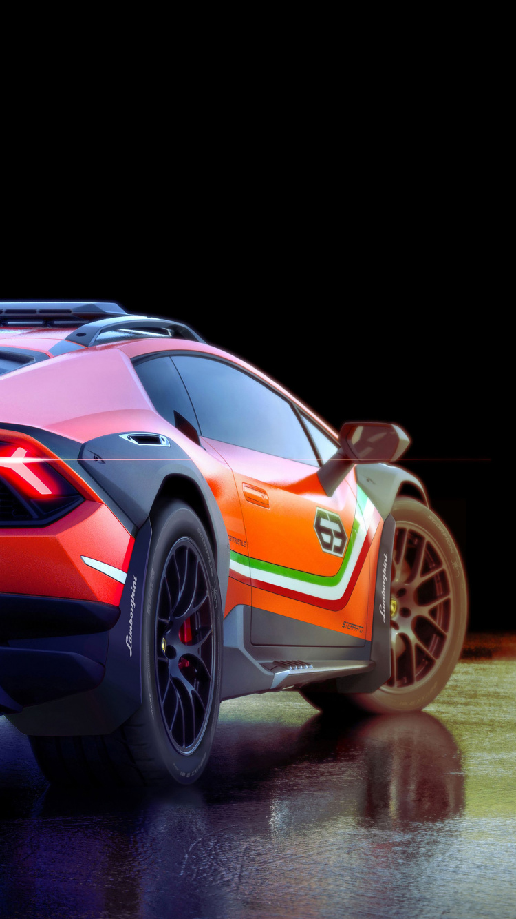 Porsche 911 Naranja y Negro. Wallpaper in 750x1334 Resolution