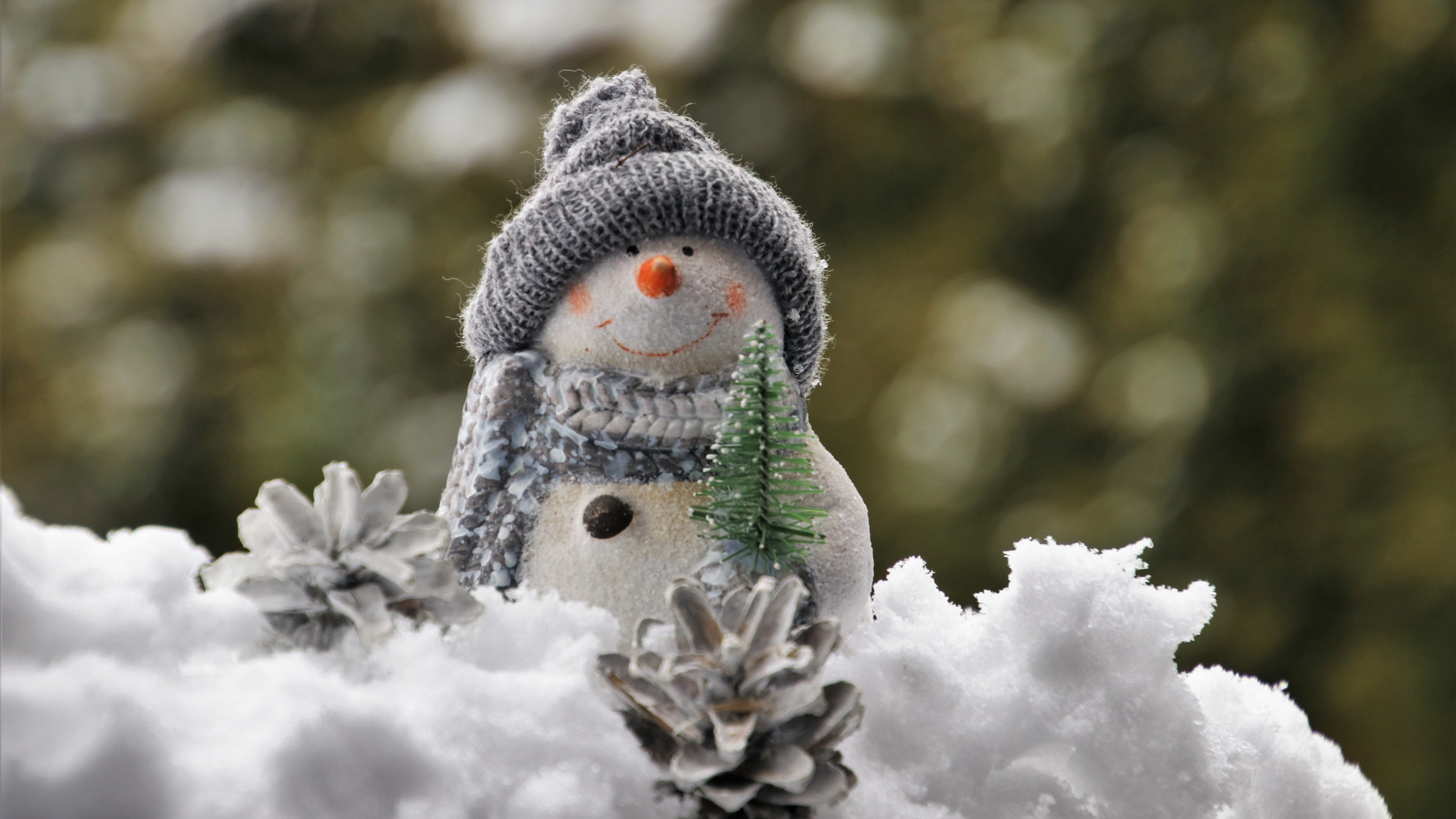 Snowman, Snow, Winter, Frost, Freezing. Wallpaper in 3840x2160 Resolution