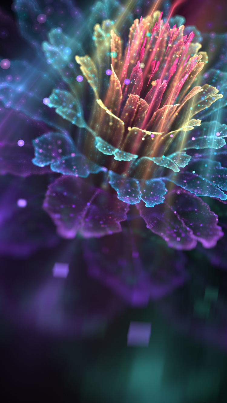 Purple Flower Buds in Tilt Shift Lens. Wallpaper in 750x1334 Resolution