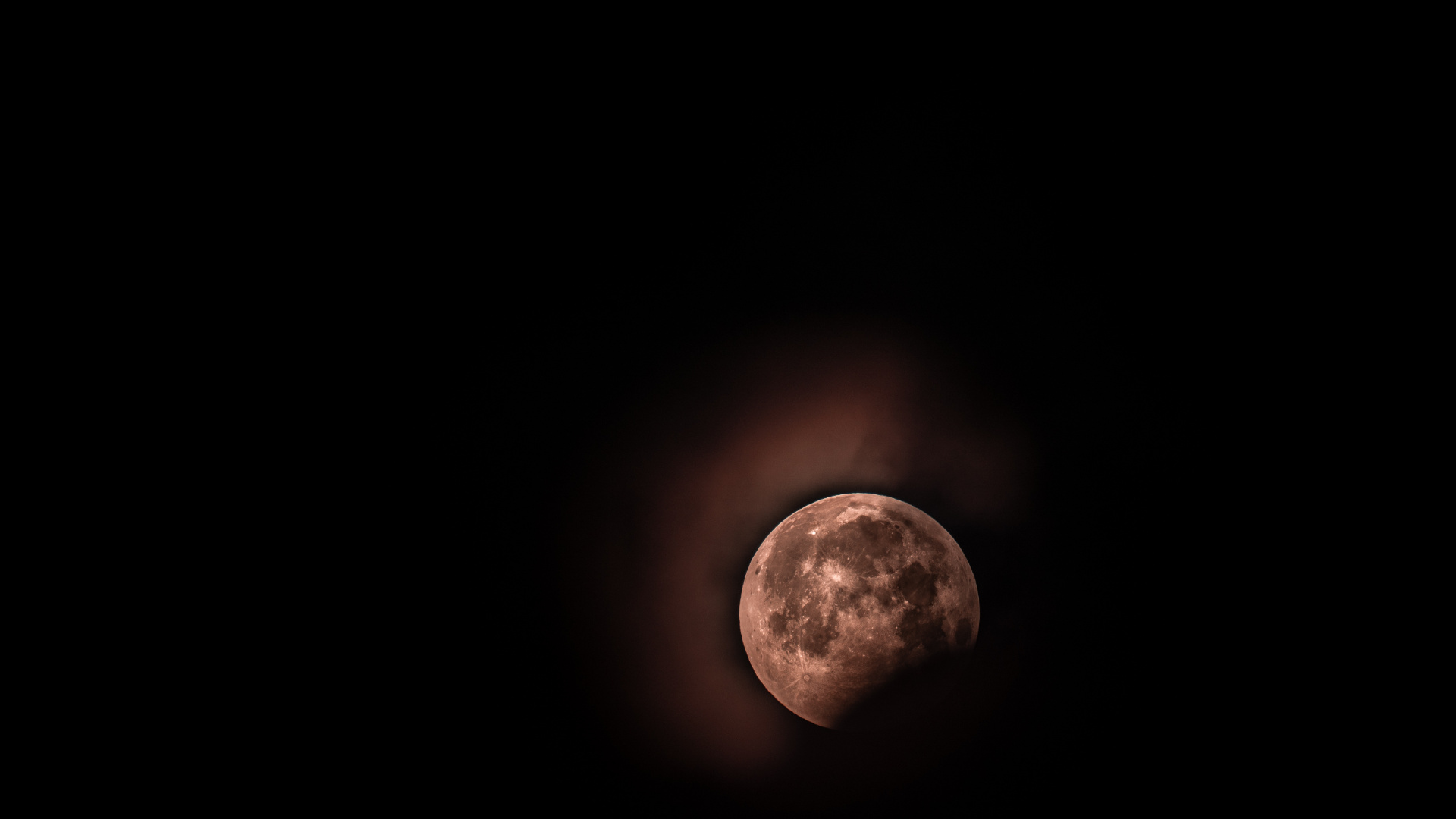 Full Moon in Dark Night Sky. Wallpaper in 1920x1080 Resolution