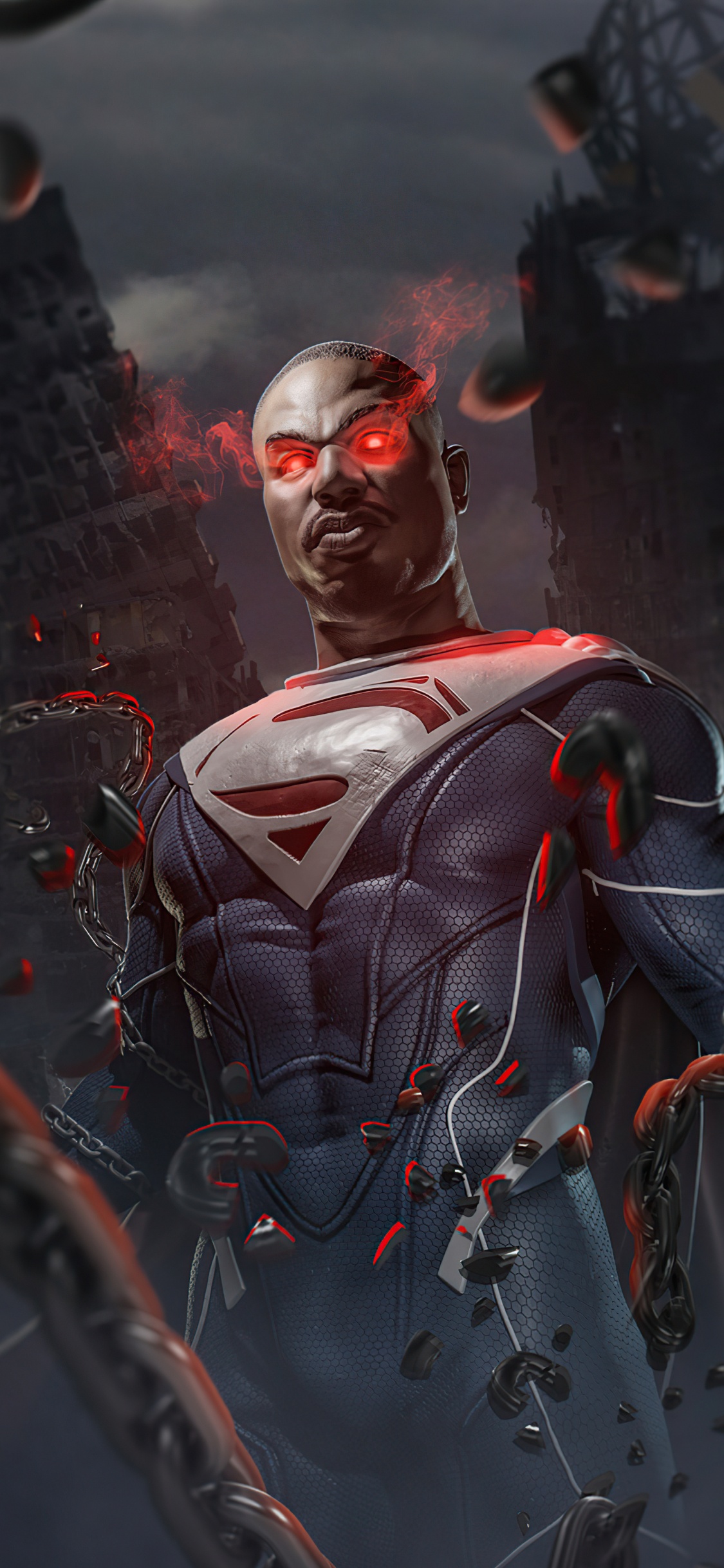 Michael B. Jordan Superman, Superman, General Zod, Ungerechtigkeit 2, Superhelden. Wallpaper in 1125x2436 Resolution