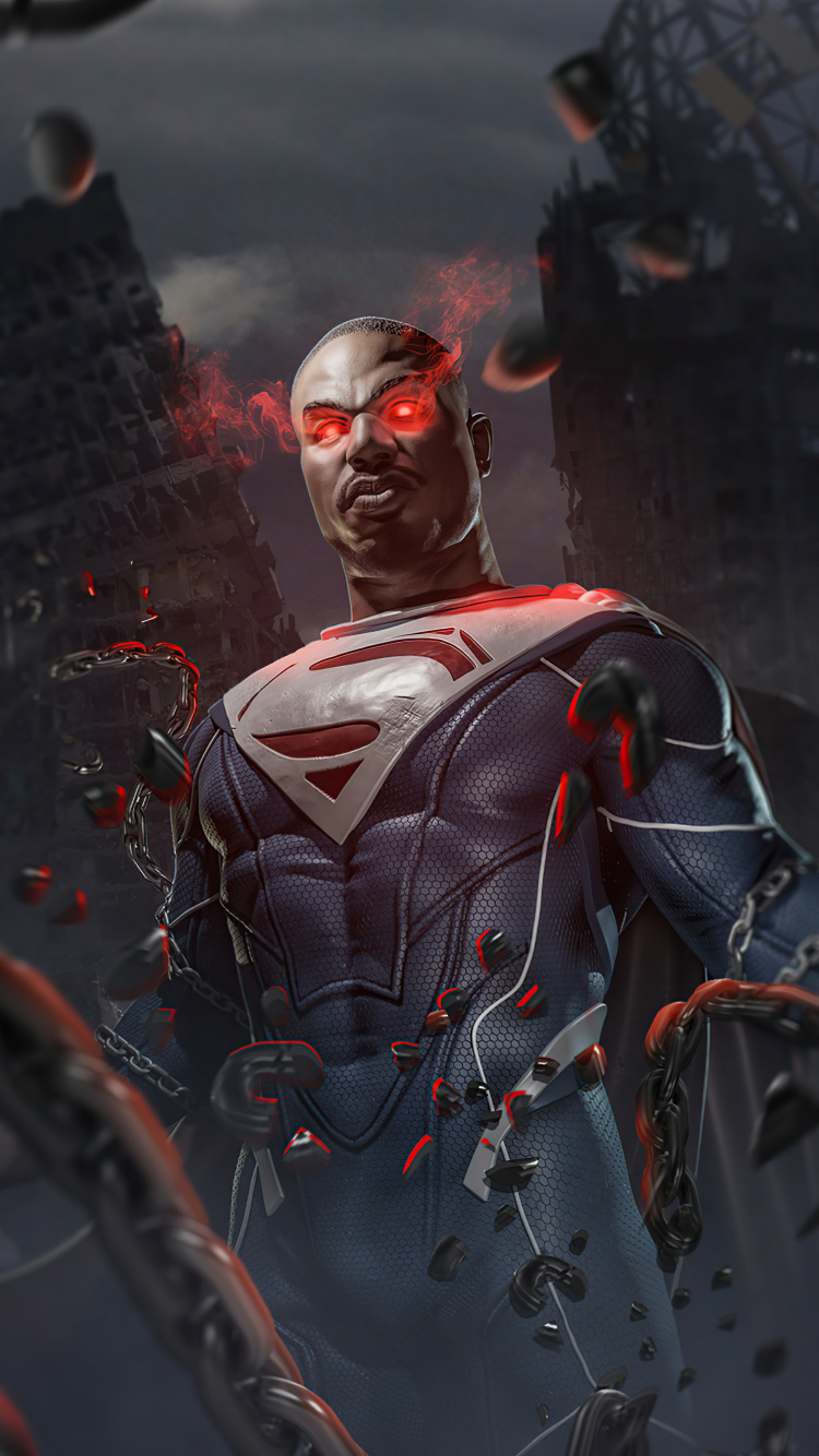 Micheal b Jordan Superman, Superman, Général Zod, L'Injustice 2, Superhero. Wallpaper in 750x1334 Resolution