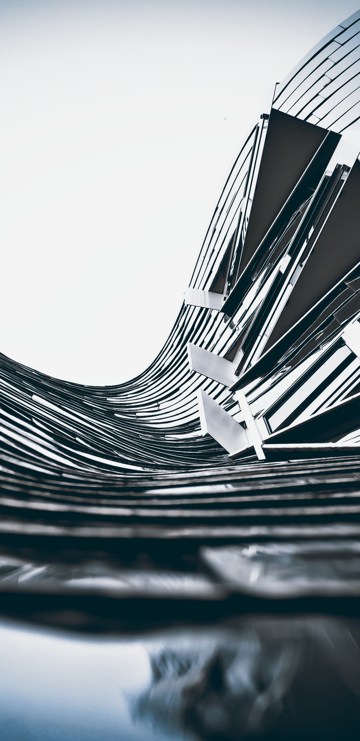 现代建筑, 建筑, 反射, 正面, 天空 壁纸 1440x2960 允许