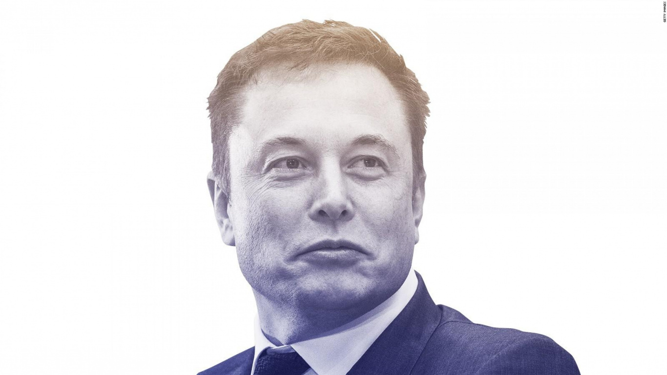 Elon Musk, Cabeza, Barbilla, Entrecejo, Retrato. Wallpaper in 1366x768 Resolution